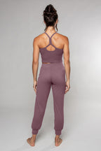Pantalon de yoga sarouel  mauve