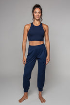 Pantalon de yoga sarouel  marine
