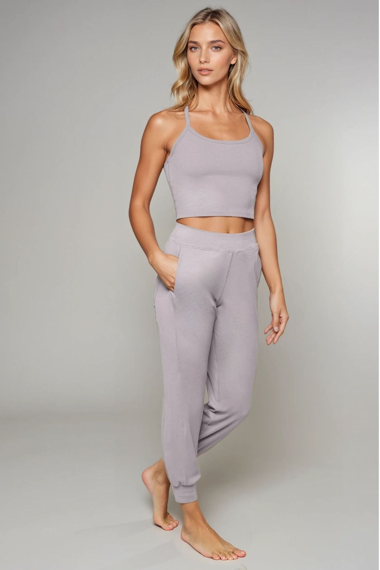 Pantalon de yoga sarouel Tula - Shale