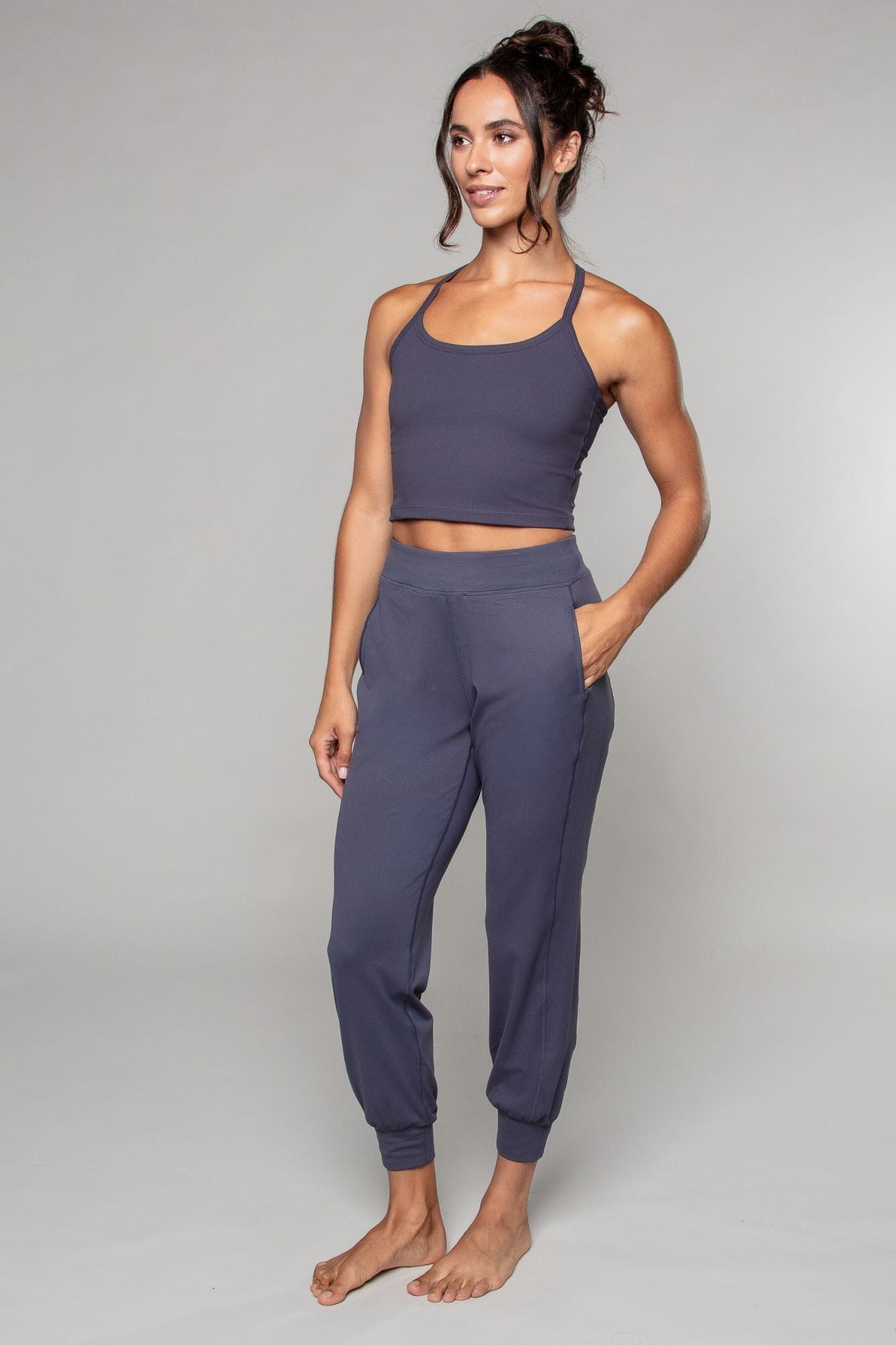 Pantalon de yoga sarouel Tula Ardoise