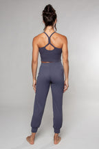 Pantalon de yoga sarouel Ardoise
